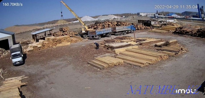 Edged board and unedged slab firewood toilet booth gazebo round timber Kostanay - photo 4