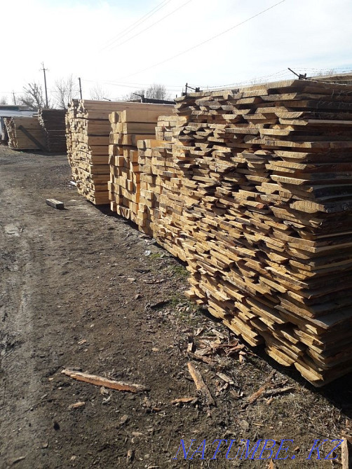 Пиломатериал обрезной, необрезной. Брус разного сечения. Кокшетау - изображение 1