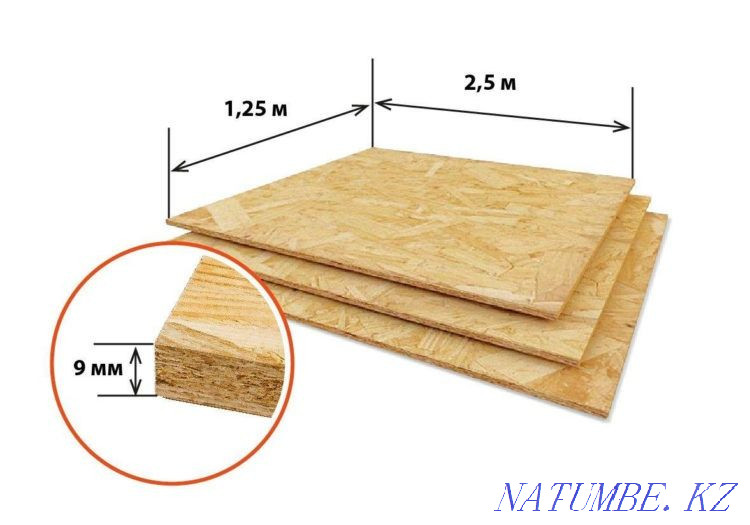 OSB-3, 9 mm made in Russia Almaty - photo 1