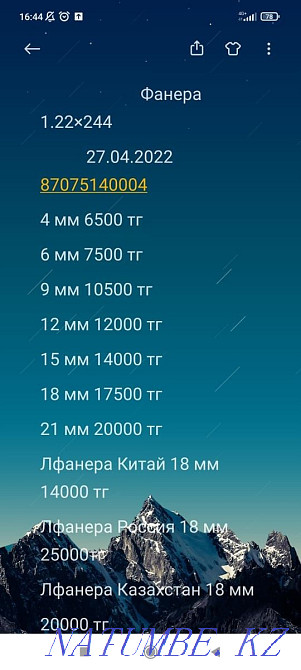 Фанера берёза 12мм и 15мм в наличие Алматы - изображение 1