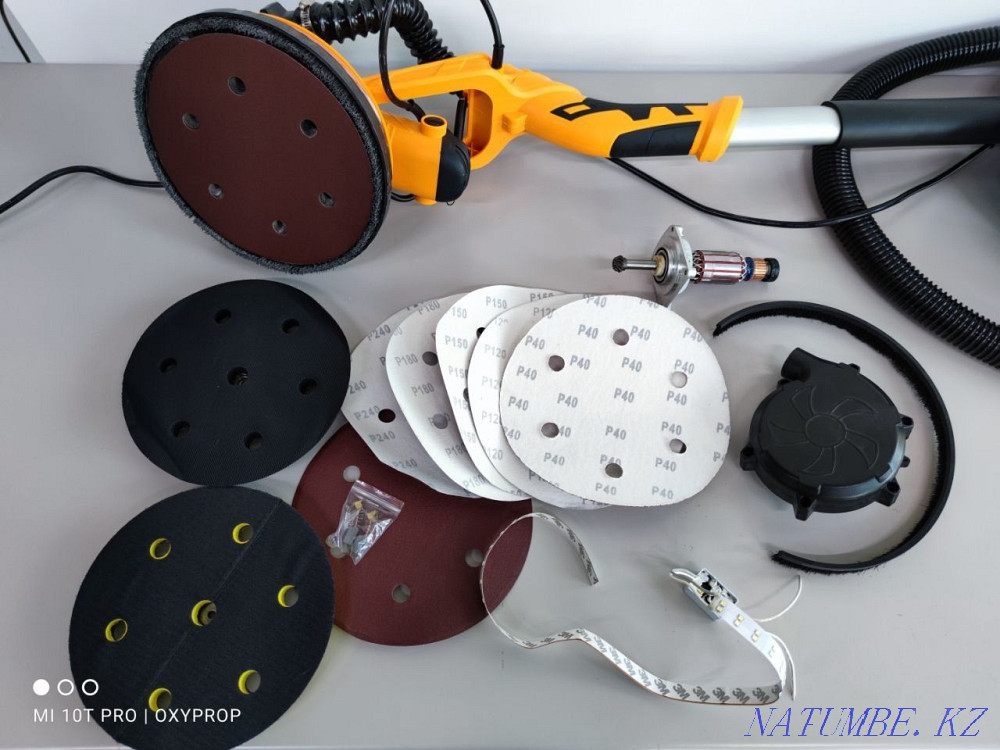 Шлифование гипсокартона и сухой шпатлевки. Удаление остатков обоев и к Астана - изображение 1