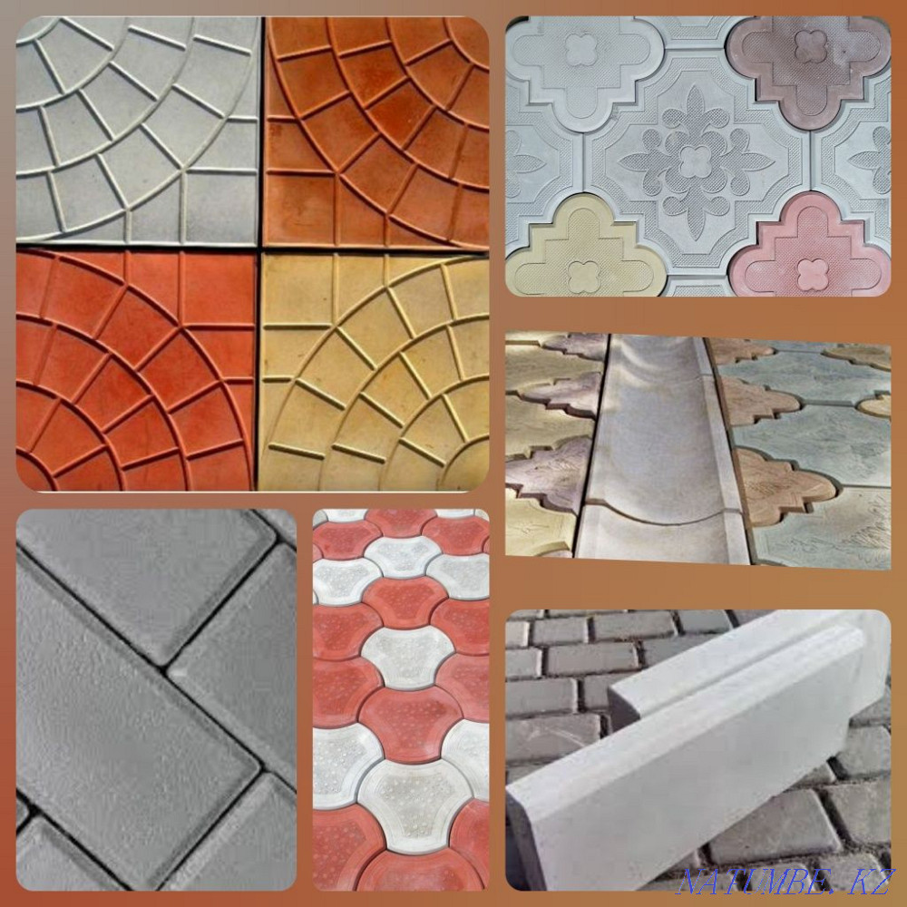 Тротуар тақталары, брусчатка.  Қостанай  - изображение 1