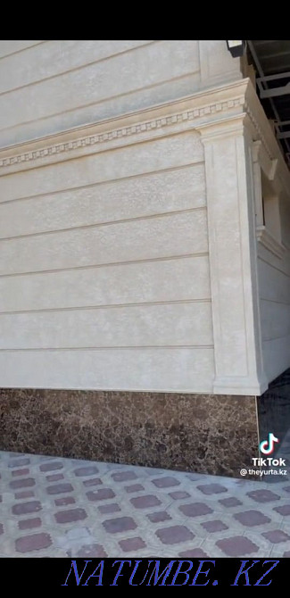 Liquid travertine, facade, thermal panel. Astana - photo 6