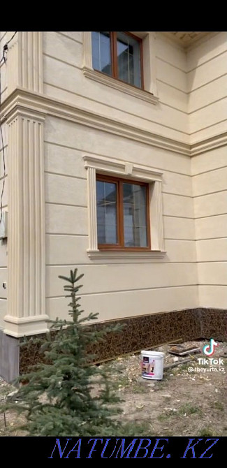 Liquid travertine, facade, thermal panel. Astana - photo 8