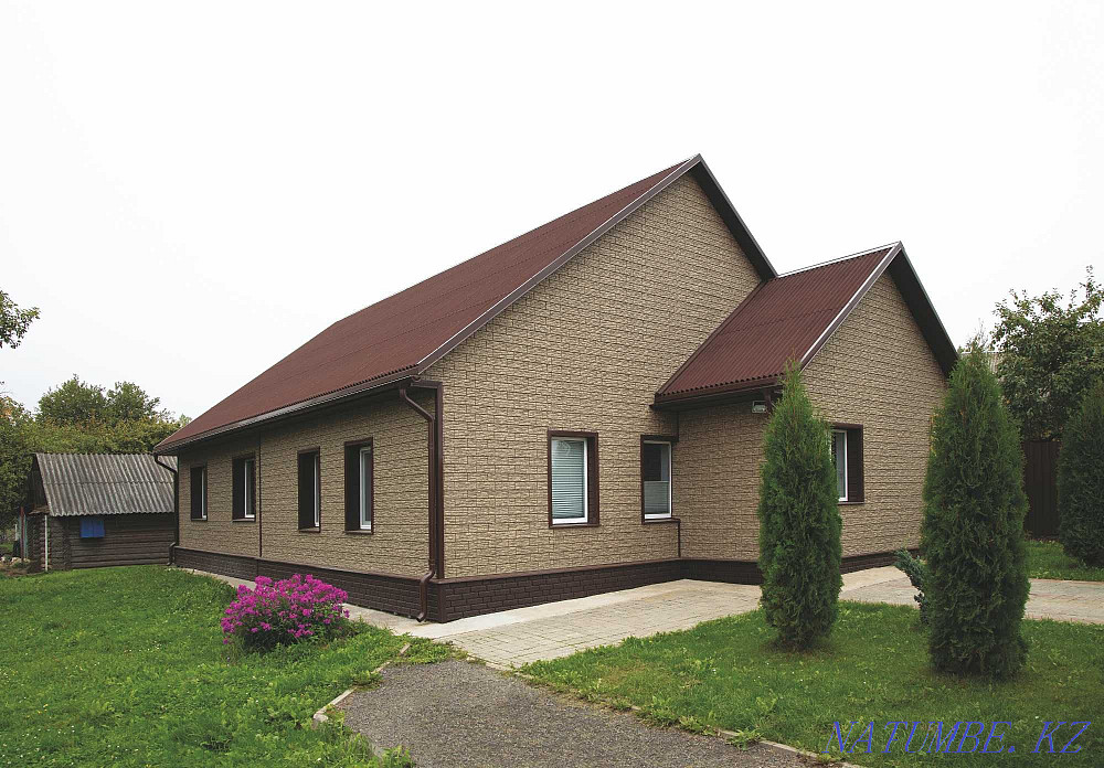 Сайдинг виниловый Ю-Пласт, под дерево, камень, кирпич, отделка цоколя Петропавловск - изображение 6