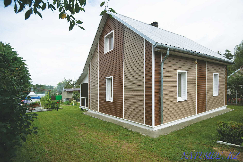 Сайдинг виниловый Ю-Пласт, под дерево, камень, кирпич, отделка цоколя Петропавловск - изображение 3