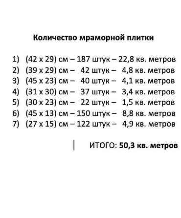 Продам мраморную плитку б/у Almaty