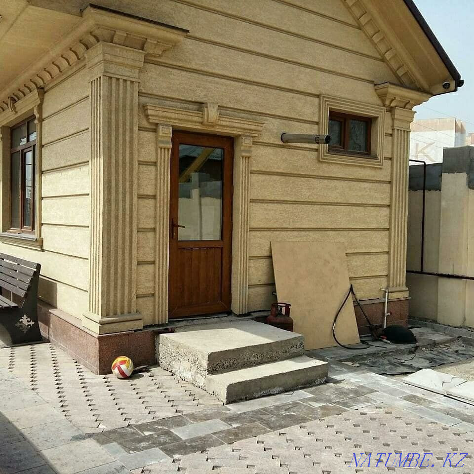 Thermopanel/Frame/Zhitky travertine/Polyfoam/Column/Eaves/Gypsum Shymkent - photo 1