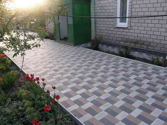 Дорожное покрытие брусчатка вибропресс. Рассрочка. Almaty