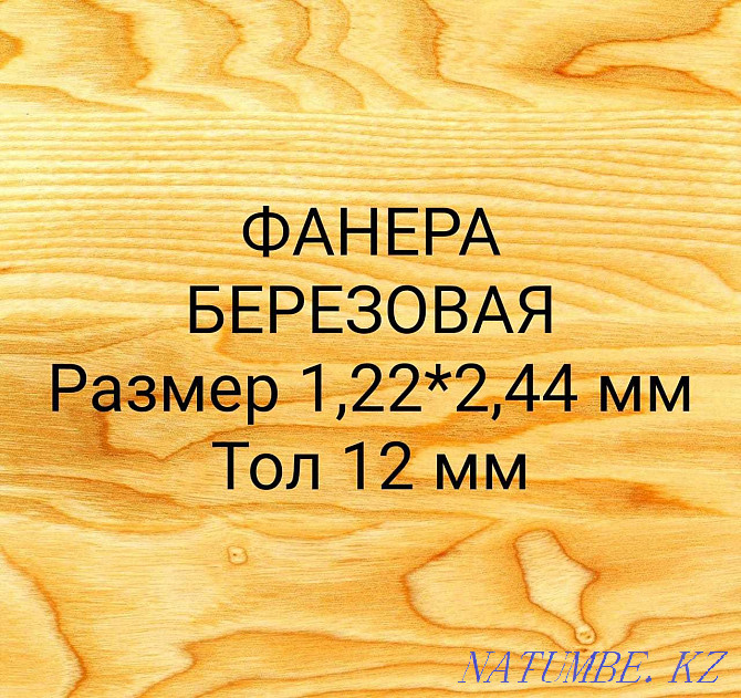 Фанера для пола сорт 3/4 размер 1,22*2,44 м, тол 12 мм Астана - изображение 1