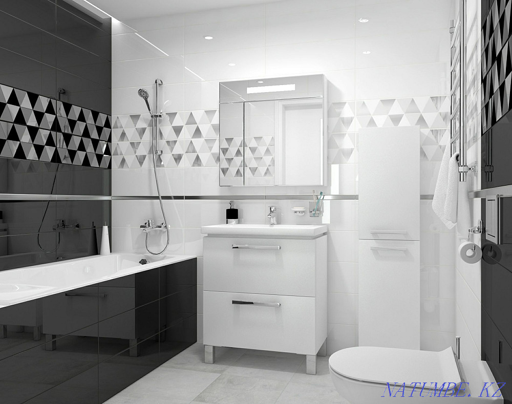 Плитка, фарфордан жасалған тастан жасалған бұйымдар  Қарағанды - изображение 5