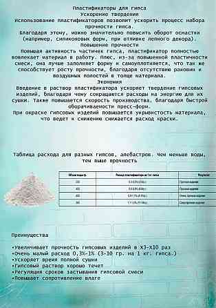 Пластификатор для гипса нано гипс Almaty