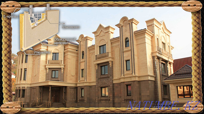 Facade cladding panels, thermal panels, fiber-reinforced concrete, polyfacade, Almaty - photo 5