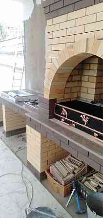Столешница гранитная для летней кухни казан, мангал изготовление. Almaty