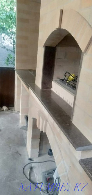 Table-top granite for summer kitchen a cauldron, a brazier production. Almaty - photo 8