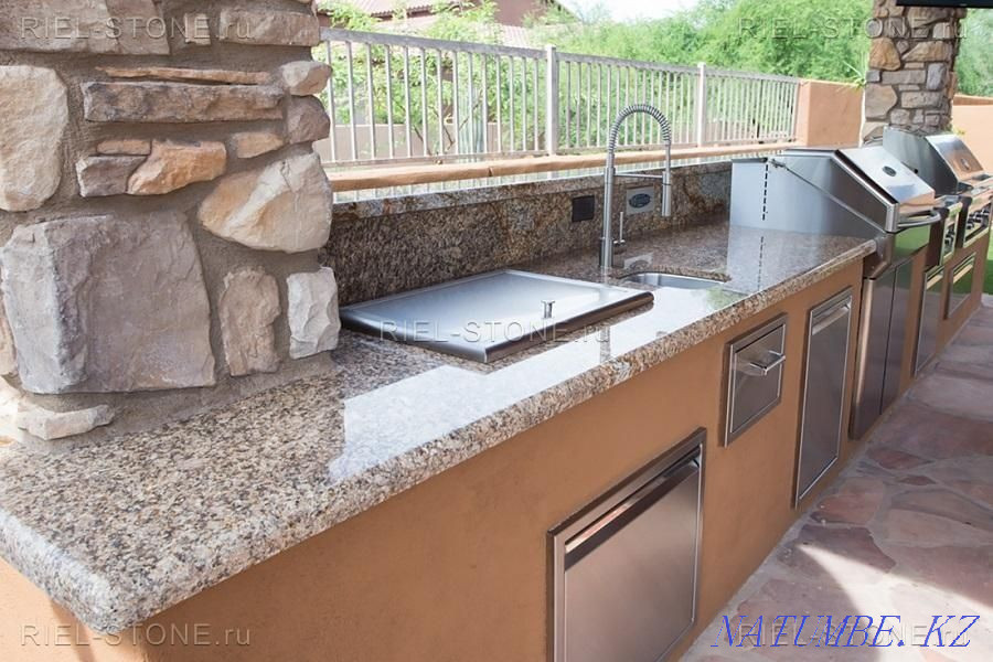 Летняя кухня, изготовление столешниц казан, мангал, барбекю (гранит) Алматы - изображение 5