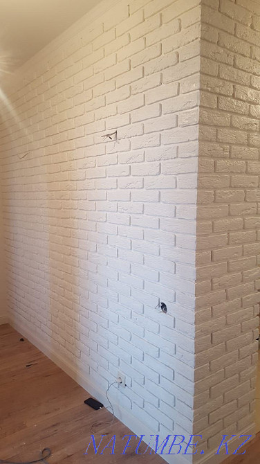 Decorative stone "Old brick" STOCK! 1500 TE?GE per sq.m white Astana - photo 3