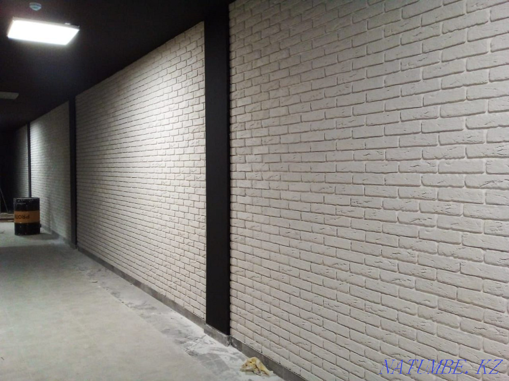 Decorative stone "Old brick" STOCK! 1500 TE?GE per sq.m white Astana - photo 6