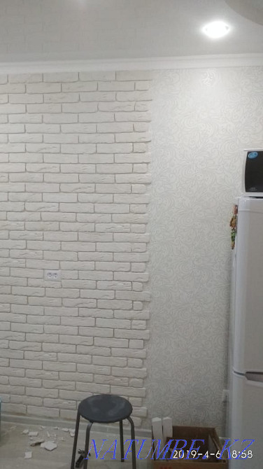 Decorative stone "Old brick" STOCK! 1500 TE?GE per sq.m white Astana - photo 4