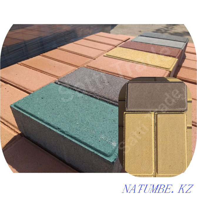 Vibropressed stone blocks Brick 6 cm Almaty - photo 1