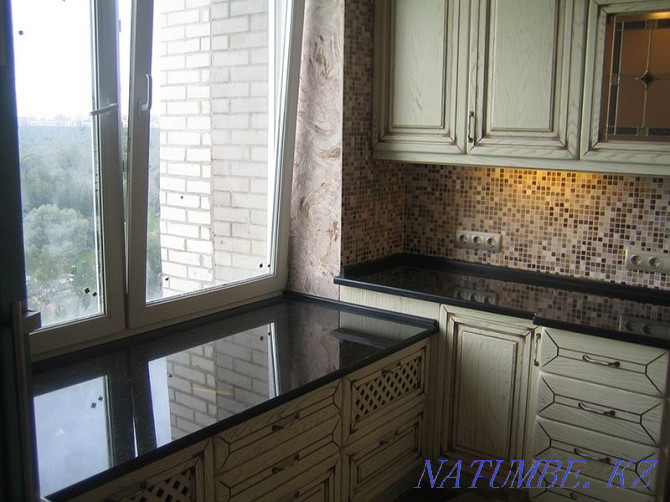 Window sills made of artificial stone (imitation granite, marble) Almaty - photo 7