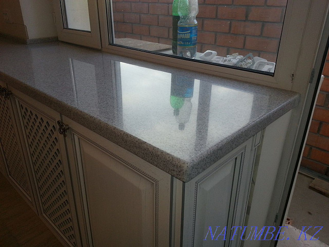 Window sills made of artificial stone (imitation granite, marble) Almaty - photo 4