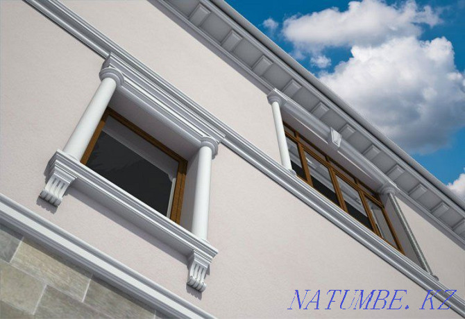 TRAVERTINE POLYFOAM decorative facade window molding cornice interfloor Shymkent - photo 4