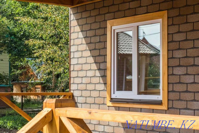 Facade brick tiles, PVC siding, metal, shingles, osb3 Karagandy - photo 7