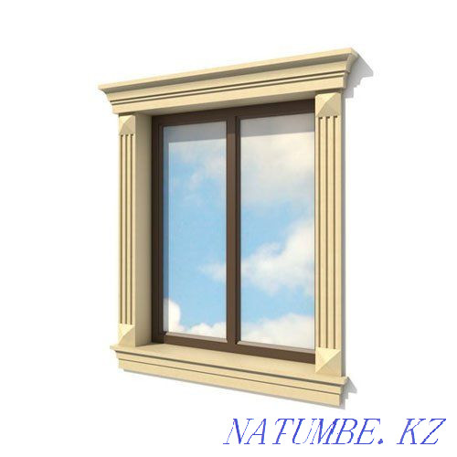 ДЕКОРАТИВНЫЙ ФАСАД декор из пенопласта окно строительный ТРАВЕРТИН Шымкент - изображение 2