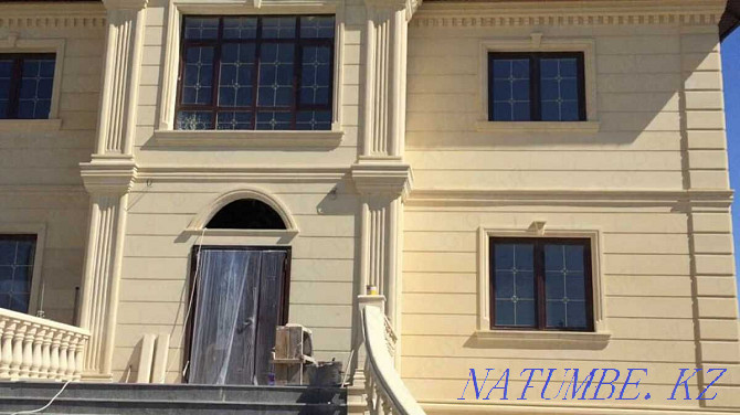 Decorative facade liquid travertine molding window framing crown Shymkent - photo 8