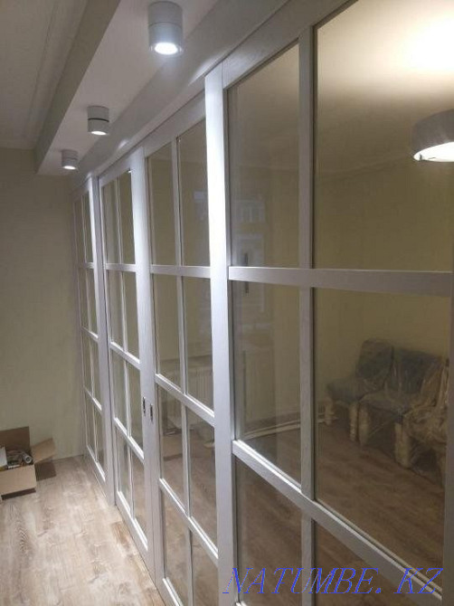 Двери купе на заказ, раздвижные двери, лофт, межкомнатные перегородки Алматы - изображение 7