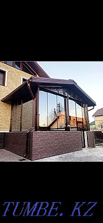 Plastic windows and doors, glass, double-glazed windows, window adjustment Astana - photo 1