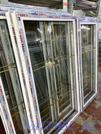Plastic windows Partitions Doors Stained-glass windows + Mosquito net as a GIFT Almaty - photo 2