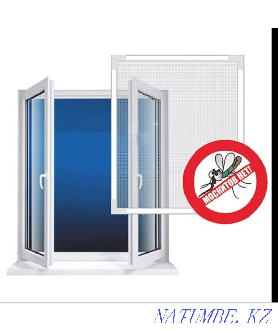 МОСКИТНЫЕ СЕТКИ на окна и двери Защита на окна от выпадение детей Жезказган - изображение 1