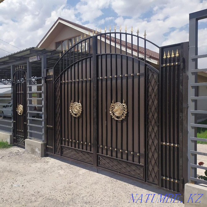 Изготовление Ворота в Алматы, Навес, петрила, решетка Каскелен - изображение 1