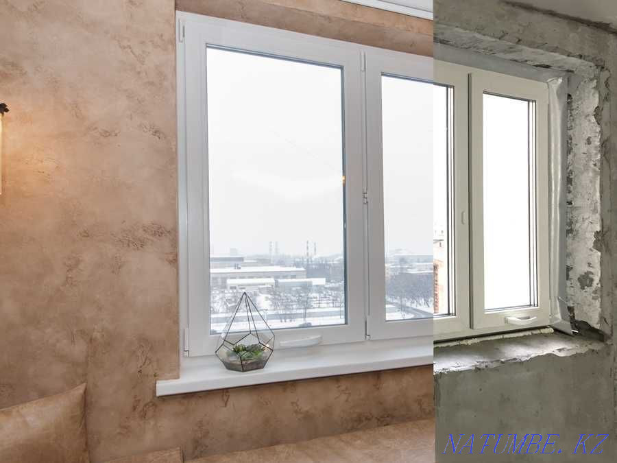 Пластиковые откосы подоконники отливы отливы Алматы - изображение 1