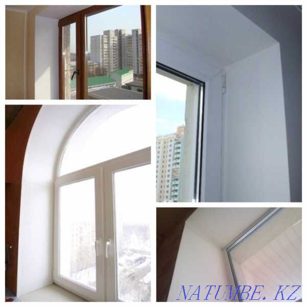 Plastic slopes and window sills, metal/plastic flashings Almaty - photo 1