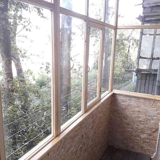 Изготовление балконных рам из дерева.  Көкшетау