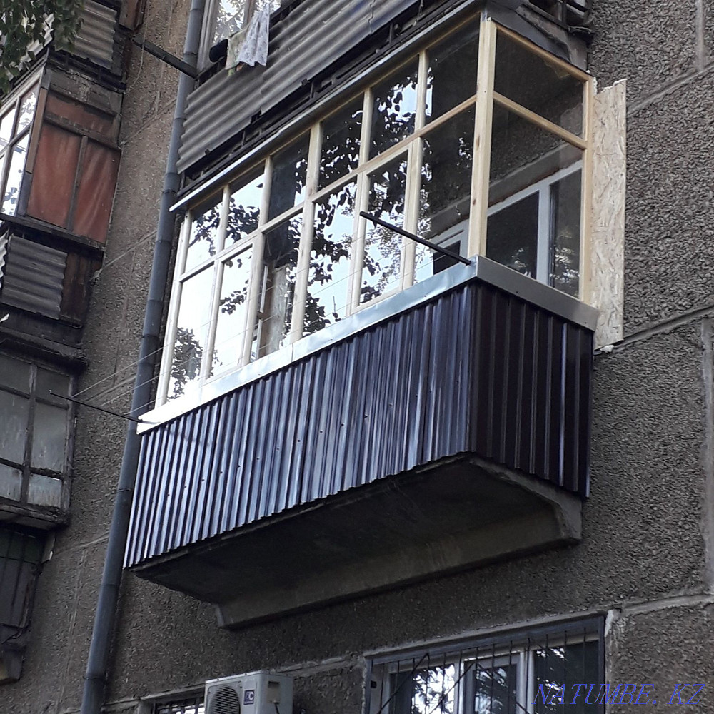 Production of balcony frames from wood. Kokshetau - photo 1