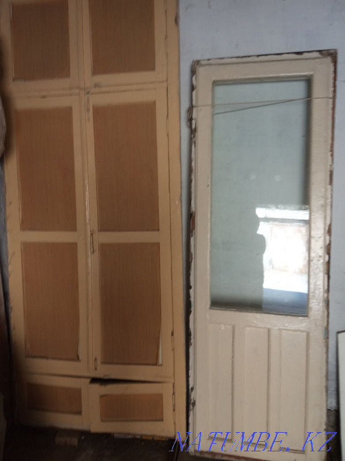 Двери балконные.Стекло рифленное 55,7/123 Шымкент - изображение 1