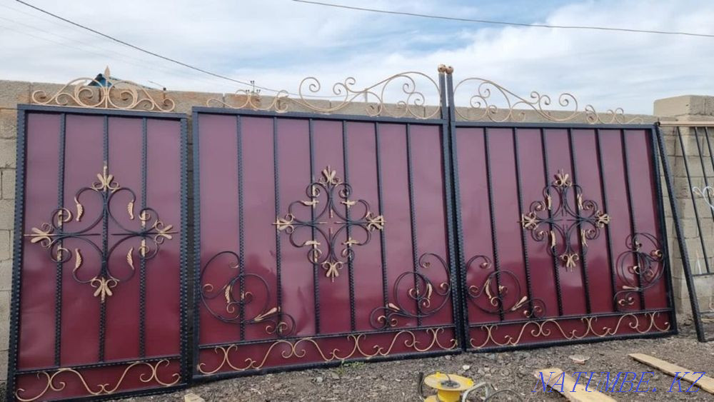 Gates, gates to order, professional sheet, professional pipes. Gate Patterns Ust-Kamenogorsk - photo 1