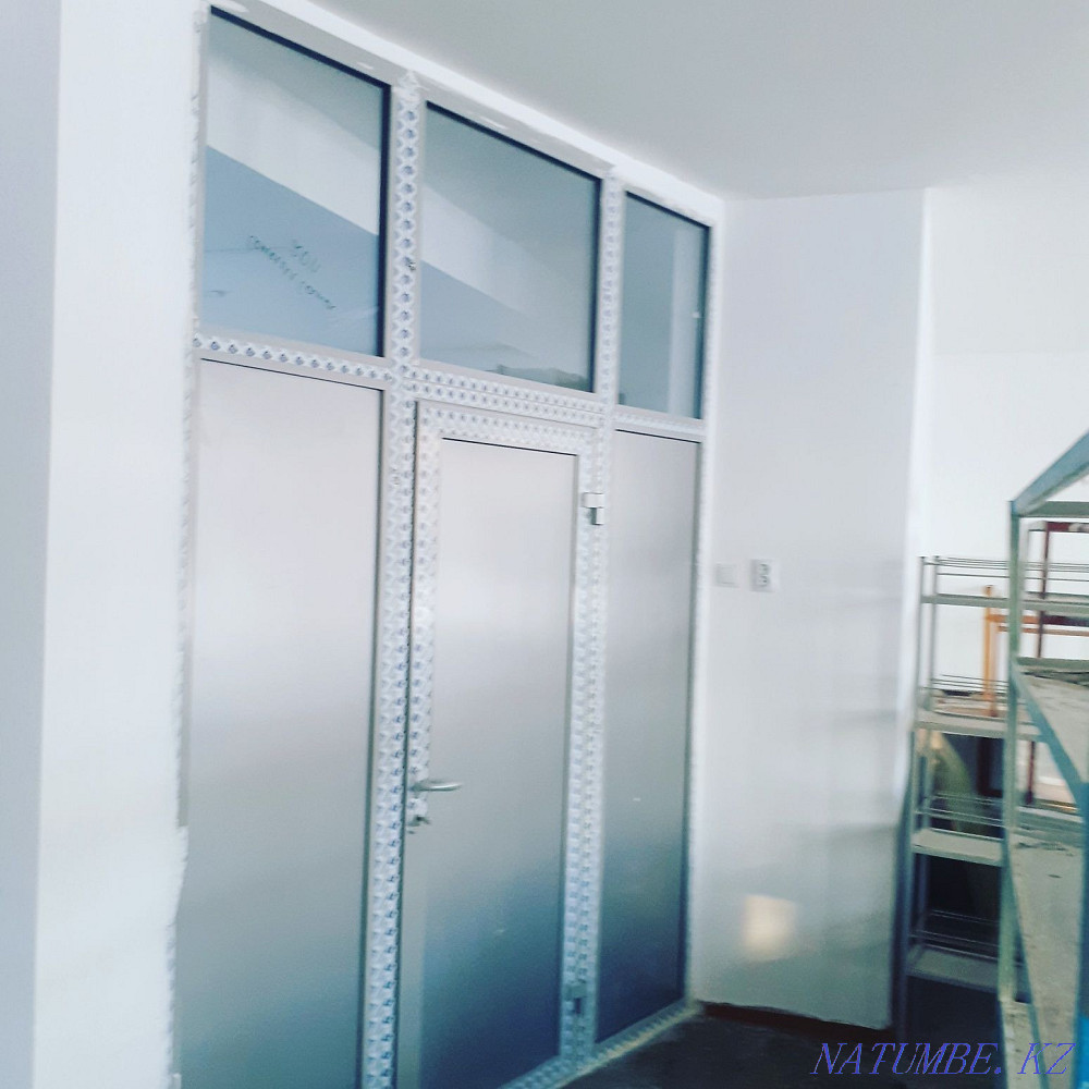 Fabrication of aluminum stained glass partitions and doors Aqtobe - photo 6