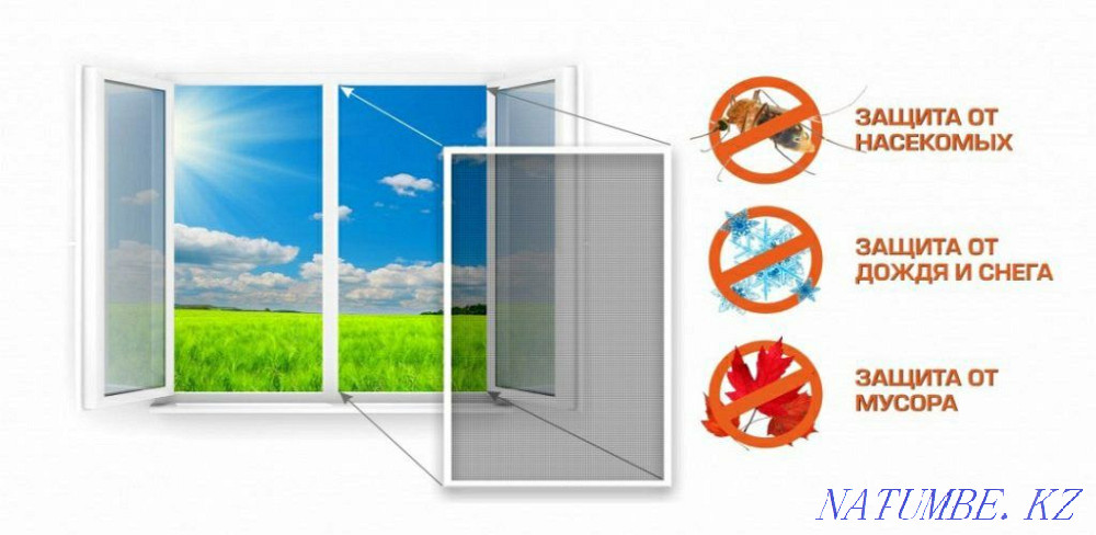 Mosquito nets, mosquito net, mosquito door, child lock Almaty - photo 1