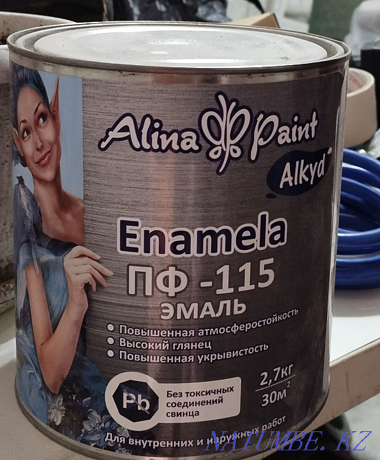 Продам водоэмульсию,краску,валик Алгабас - изображение 2