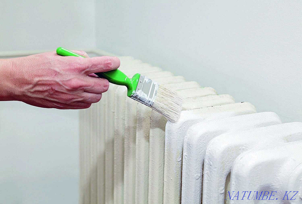 радиаторлар термиялық батареялары үшін эмаль ақ. құбырларға арналған металл үшін 0,9 кг  Астана - изображение 2