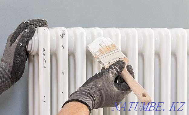 радиаторлар термиялық батареялары үшін эмаль ақ. құбырларға арналған металл үшін 0,9 кг  Астана - изображение 3