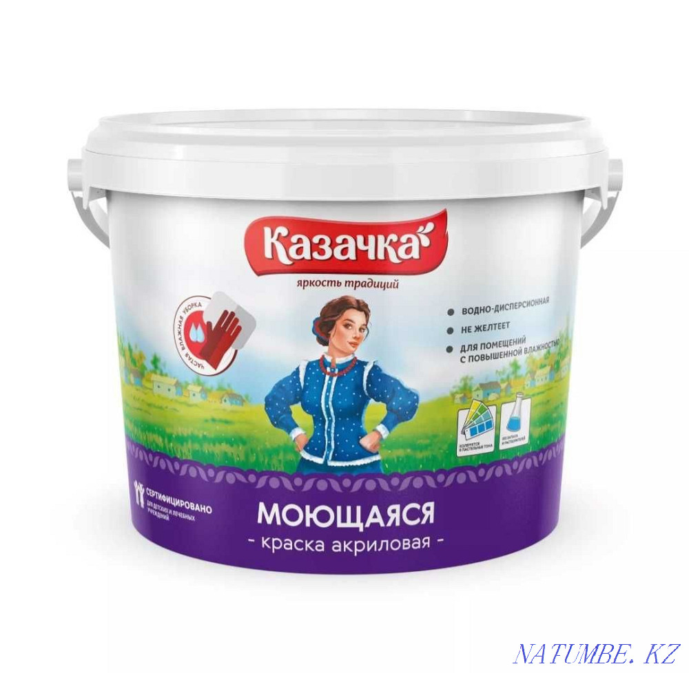 Водоэмульсия краска водно-дисперсионная эмульсия краска белая Атырау - изображение 1