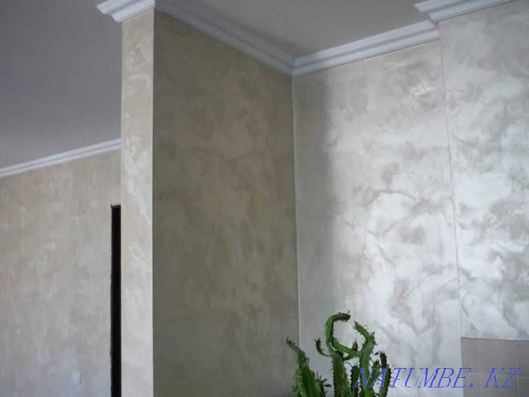 Мокрый шелк декоративная краска "Lux Satin" 3 кг Алматы - изображение 3