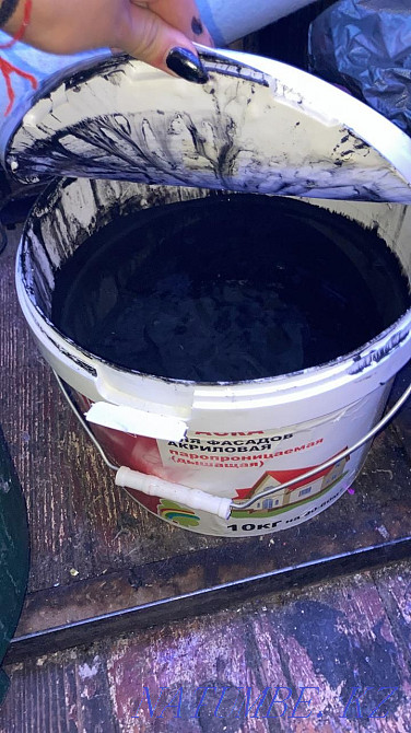 Продам краску для фасада,цвет чёрный Актобе - изображение 3