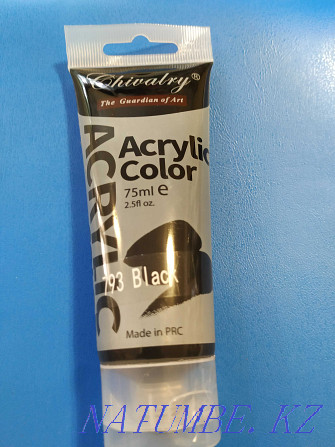 Acrylic paint 75ml in tube , black and white Almaty - photo 3